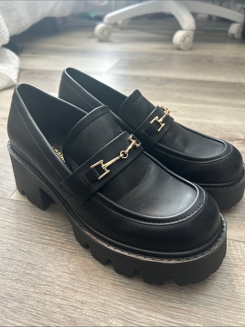 DREAM PAIRS Women Loafers Platform Chunky Heel Slip On Lug Sole
